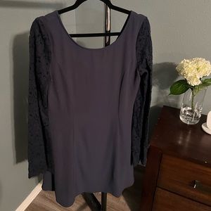 Royal blue long sleeve lace only on the sleeves